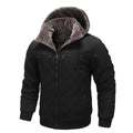 Mens Winter Fleece Lined Jacket Warm Insulated Cotton Coat