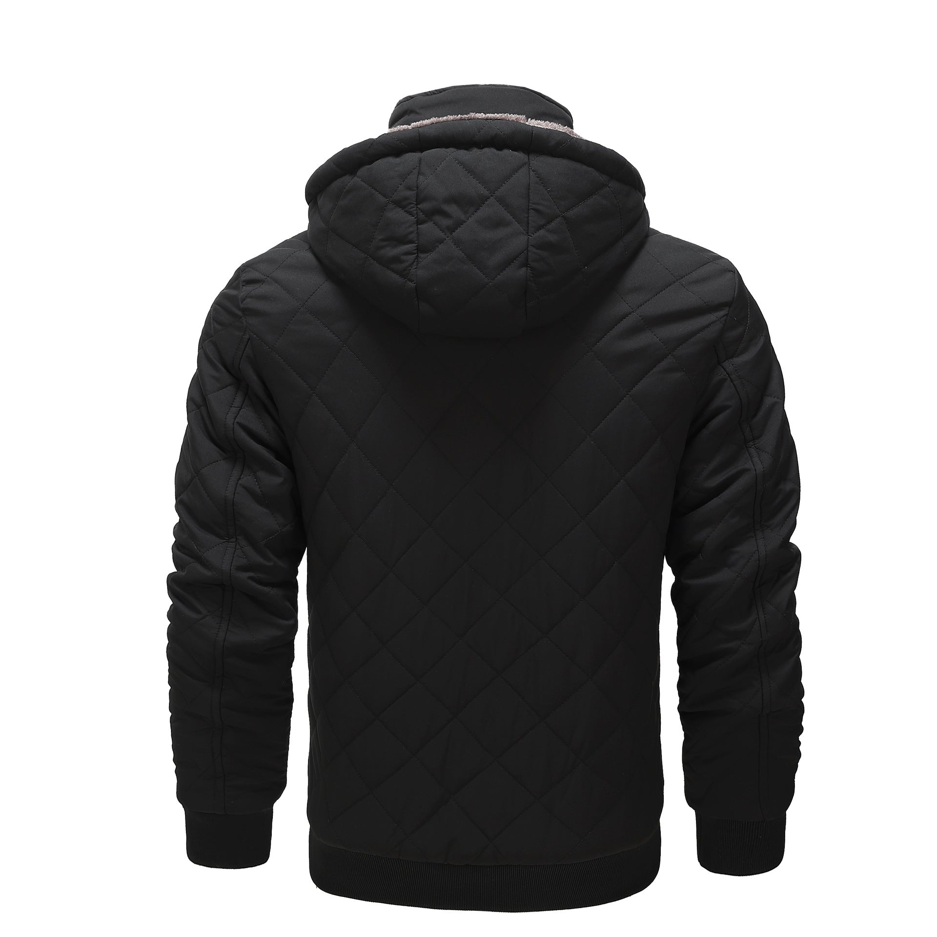 Mens Winter Fleece Lined Jacket Warm Insulated Cotton Coat