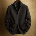 Men's Knitted Cardigan Fashion Casual Pocket Button Jacket Long Sleeve Top Clothing